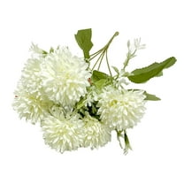 Artificial Flowers - Household Imitation - Artificial Fall Flowers Bouquet Fall Decor Mums Flower Arrangements For Wedding Bouquets Table Centerpieces - 1 Artificial 6-Head Ball Chrysanthemum Bouquet