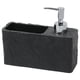 thumbnail image 3 of Organizador de dispensador de jabón compacto y resistente con compartimento de almacenamiento, fácil de usar, regalos Negro, 3 of 9