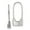 White, variant on Mother's Day Gift Stainless Steel Yellow IP-plated Lock Dangle Earrings for Women