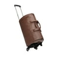 thumbnail image 2 of Segolike Rolling Garment Bag with Wheels Handbag Large Capacity Trendy Garment Duffel Bag Brown, 2 of 8