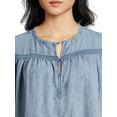 thumbnail image 5 of Time and Tru Women’s Smocked Top with Long Sleeves, Sizes XS-XXXL, 5 of 7