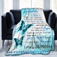 thumbnail image 2 of to My Granddaughter from Grandma Throw Blankets I Love You Butterfly Flannel Blanket Birthday Gifts Birthday Soft Bed Throw 50"x60", 2 of 6