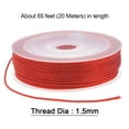 thumbnail image 2 of Unique Bargains Twisted Nylon Twine Thread Beading Cord 1.5mm 20M/65 Feet Extra Strong Braided Nylon String, Red, 2 of 6