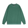 thumbnail image 5 of Women's Solid Color Round Neck Drop Shoulder Long Sleeve Loose Fit Casual Sweatshirt Top Fall and Winter Fashion Winter Clothes,Army Green,Size L, 5 of 5