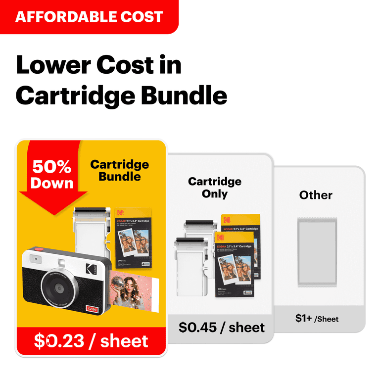 KODAK Mini Shot 2 Retro Instant Camera and Photo Printer with