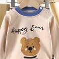 thumbnail image 5 of NOLDARES Toddler Girls Outfits Clothes 2pcs Long Sleeve Cat Print Graphic Tee and Elastic Waist Joggers Set Clothing Fall Winter(Khaki,3-6 M), 5 of 5