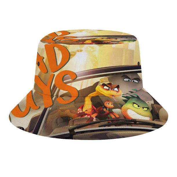 Los Tipos Malos Sombrero bucket para adultos, gorra de protección solar, sombrero de pescador plegable para viajes al aire libre, pesca y actividades de verano