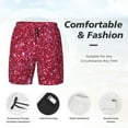 thumbnail image 5 of Gaeub Pink Glitter Mens Swim Trunks Stretch Beach Shorts Quick Dry for Men Swim Shorts Swimwear with Pockets- Small, 5 of 9