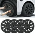thumbnail image 3 of 18in Wheel Hubcap, Reduces Wind Resistance Fully Wrapped Wheel Rim Cover  for Model 3 2017 To 2023, 3 of 8