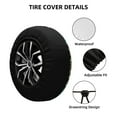 thumbnail image 4 of Gaeub Leopard Neon Rainbow Gradient 14-17in Tire Cover, Spare Tire Cover, for Camper Caravan, Trailer, Car, Truck, SUV, Jeep - 14 inch, 4 of 9