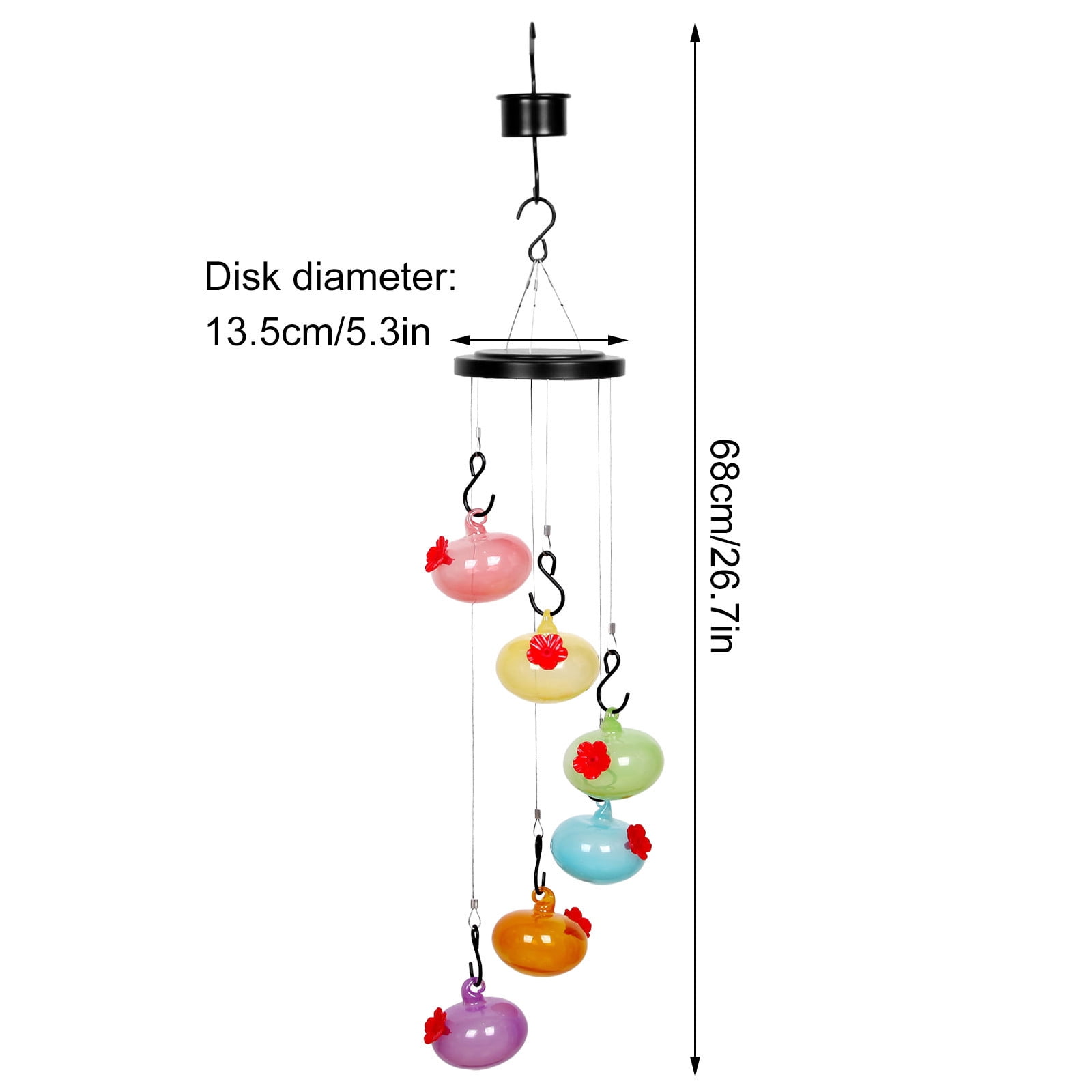 Djiypn Beautiful Wind Chimes Hummingbird Feeders for Garden & Patio Decoration - Versatile Outdoor Bird Feeder to Attract Birds - Perfect Gift for Nature Lovers & Gardening Enthusiasts
