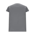 thumbnail image 6 of Women's Pleated Button Up Short Sleeve Round Neck Shirt Blouse Top, Casual Loose Fit Breathable Summer Fashion Tunic | CSEONE,Gray L, 6 of 8