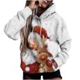 thumbnail image 2 of Pntutb Mujer Invierno Manga Larga Impreso Suéter Sombrero Casual Top Suéter Con Capucha Pntutb Pntutb-2796, 2 of 8