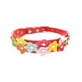 thumbnail image 1 of Collar de seguridad ajustable con decoración floral para perros, gatos y cachorros - Talla S (rojo), 1 of 7