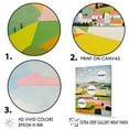 thumbnail image 3 of Designart "Farm Landscape With De Stijl Flair II" Countryside Floater Framed Wall Art Living Room, 3 of 5