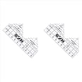thumbnail image 1 of 2X Regla de EdredóN de Doble Tira de 90 Grados, Reglas Triangulares de AcríLico de 10 Pulgadas, Reglas y Plantillas de Acolchado Antideslizantes, 1 of 6