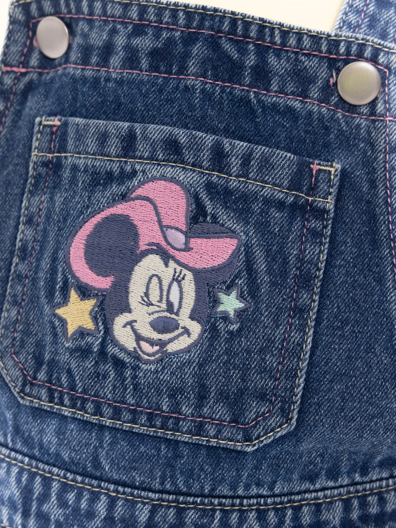 Minnie Mouse Toddler Girl Western Denim Shortall and Flutter Sleeve Tee Set, 2-Piece, Sizes 12M-5T