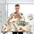 thumbnail image 3 of Mushroom Leaves Salon Cape, Hair Cutting Cape with Snaps, Professional Large Barber Stylist Hairdresser Cape, Waterproof Machine Washable, 65" x 55”, 3 of 7