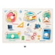 thumbnail image 1 of Tablero de madera con alfabeto y números | Juguete educativo para niños pequeños | Actividad para el desarrollo cognitivo y la coordinación ojo-mano, 1 of 1