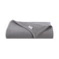 thumbnail image 4 of Aston & Arden Waffle Weave Cotton Bed Blanket (TWIN Size 66x90), Soft and Breathable, Hotel Quality, 450 GSM, Dark Grey, 4 of 5