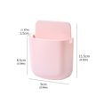 thumbnail image 2 of Living Room Remote Control Wall Holder with Charging Hole Office Mobile Phone Controller Garbage Bags ABS Plastic Organizer Box Pink, 2 of 7