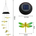 thumbnail image 3 of Solar Wind Chime Light, EpicGadget Solar Powered Color Changing LED Hanging Dragonfly Wind chime Light for Outdoor Indoor Gardening Yard Pathway Decoration (Green Wing), 3 of 5