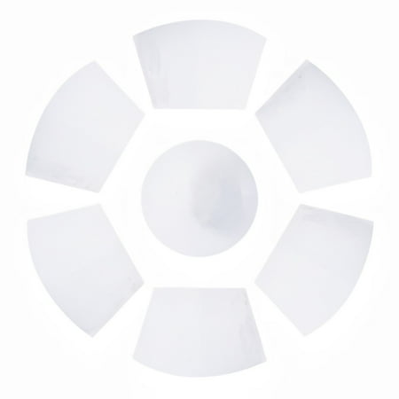 

7 Pcs PVC Wedge Placemats Place Mats Non-Slip for Kitchen Dining Tableware White