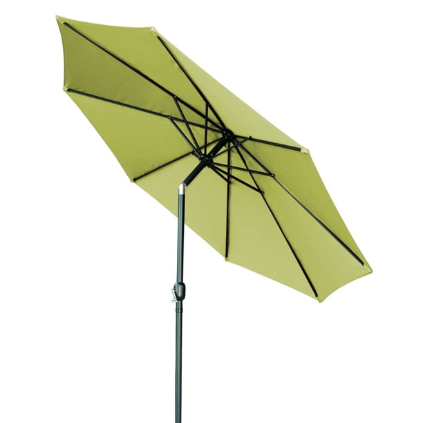 Tilt Crank Patio Umbrella 7 By Trademark Innovations Light Green Walmart Com Walmart Com