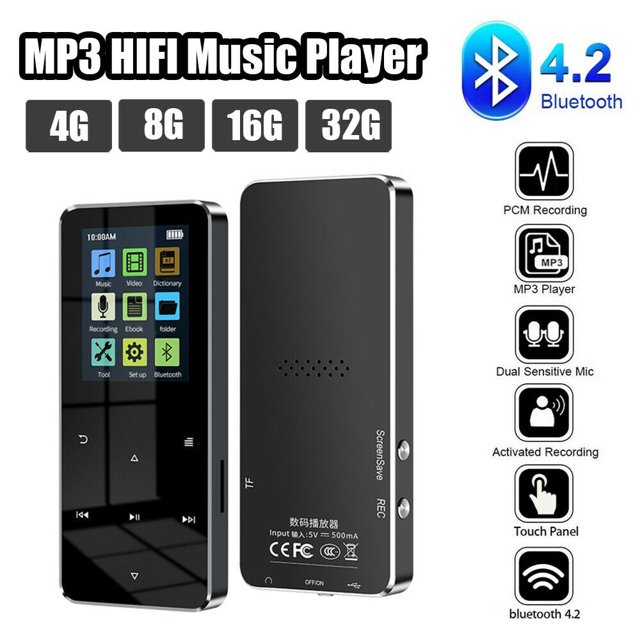 MP4 Player Bluetooth 4GB Media Player MP3 Ebook Reader with 1.8 Inch