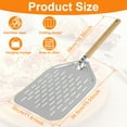 thumbnail image 3 of 15.5in*11.8in Pizza Peel,Aluminium Alloy Pizza Shovel with Handle Non-Stick Perforated Pizza Shovel Lightweight Pizza Shovel Reusable Pizza Peel for Homemade Baking Pizza Bread（L15.5in*W11.8in）, 3 of 8