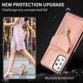 thumbnail image 3 of Crossbody Wallet Women Case for Samsung A32 5G,[RFID Blocking] Credit Card Holder with Should Strap,Premium PU Leather Purse Metal Buckle Folio Flip Cover for Samsung Galaxy A32 5G, Rosegold, 3 of 8