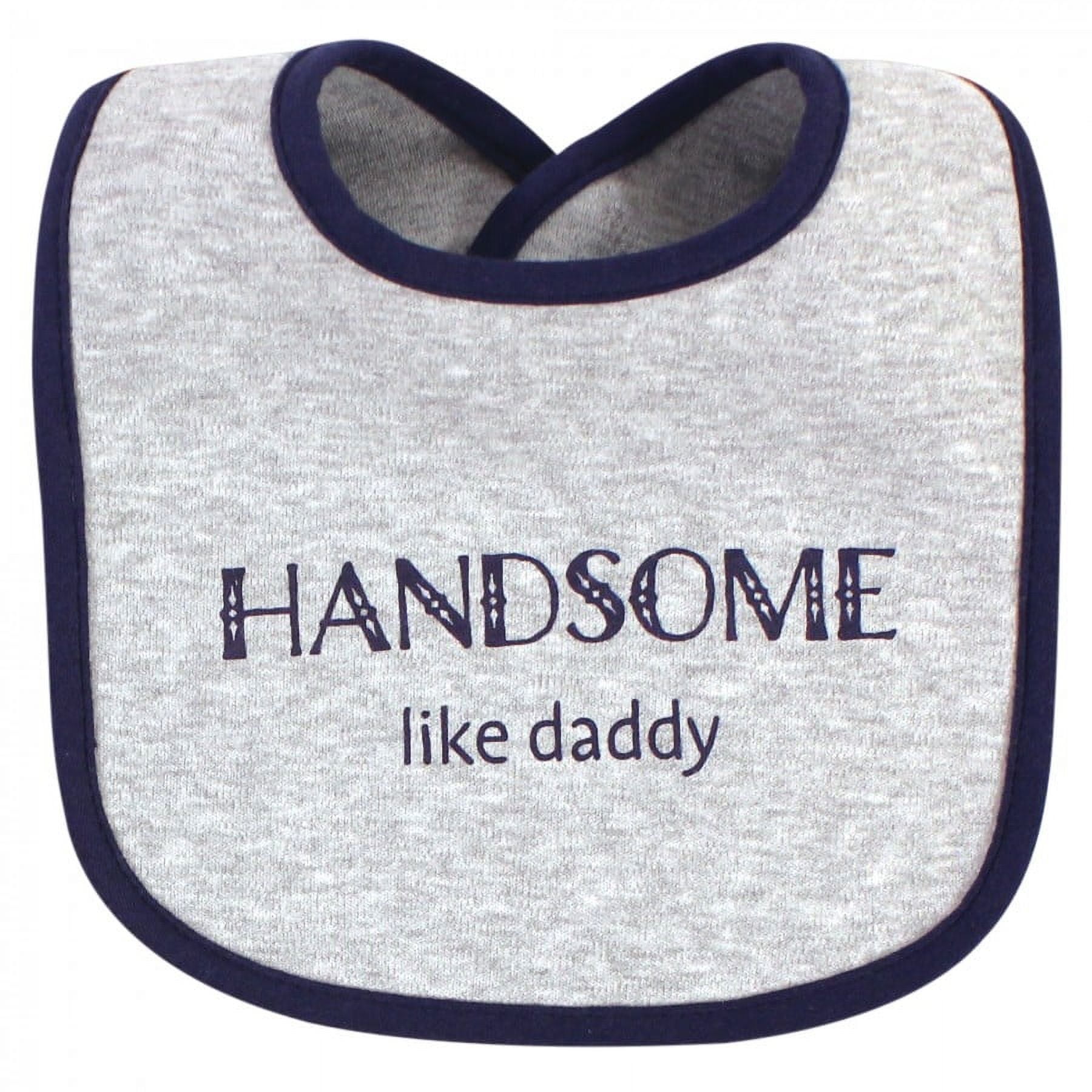 Hudson Baby Infant Boy Cotton Bibs 10pk, Handsome Like Daddy