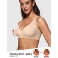 thumbnail image 2 of Barra Vertvie Wireless Seamless Deep V Push Up Sand Talla S, 2 of 6