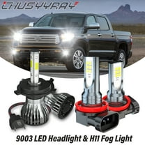 For 2014-2019 Toyota Tundra - LED Headlight Dual Beam   Fog Light Bulbs Kit 6000K White 4 Pack