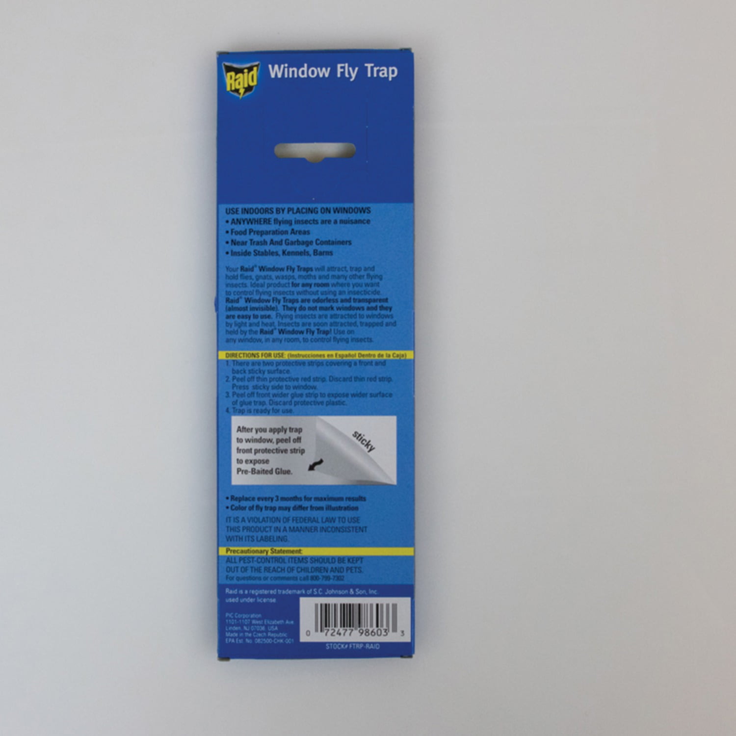 Raid Window Fly Trap, 8 Count, Discreet and Effective Fly