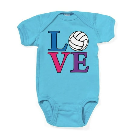 

CafePress - Multi Volleyball LOVE - Cute Infant Bodysuit Baby Romper - Size Newborn - 24 Months