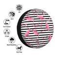 thumbnail image 5 of Balery Flamingostire Cover Waterproof Dust-Proof, Universal Spare Wheel Tire Cover For Trailer, Rv, Suv Truck And Vehicle Camper Accessories-14 Inch, 5 of 9
