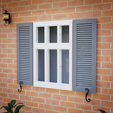 Renovators Supply Shutter Dogs 6.5" Black Cast Aluminum S Shaped Shutter Dogs w/Screws Pack of 3