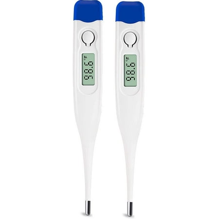 Cocobaby 10pcs Digital LCD Oral Thermometer for Adults Kids Babies Fever Testing Oral Armpit or Rectal Temperature Reading