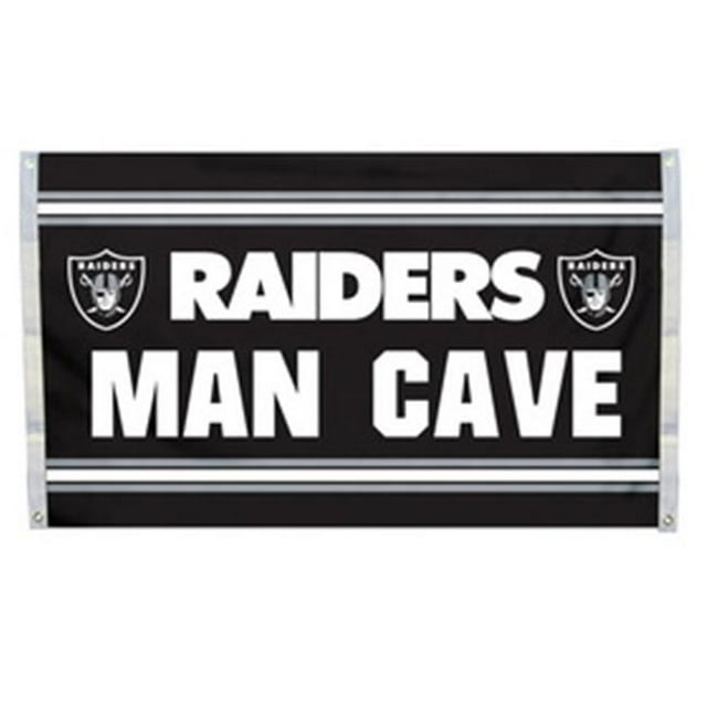 Drapeau Oakland Raiders 3x5 Homme Grotte