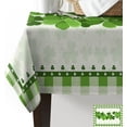 thumbnail image 2 of Rectangle Table Cloths 60x104inch, St. Patricks Day Lucky Shamrock Party Tablecloth Cotton Linens Table Covers for Kitchen Dinning Wedding Decoration, Stain/Wrinkle Resistant, Washable, Green Plaid, 2 of 6