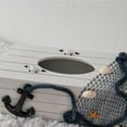 thumbnail image 2 of 1PC Mediterranean Decorative Tissue Box Wooden Crafts Storage Box Home Desktop Decoration (Iron Anchor Pull Net), 2 of 5