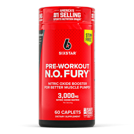 Six Star Pro Nutrition PreWorkout L Arginine Nitric Oxide Amino Acid Supplement, 60 Ct