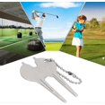 thumbnail image 3 of Golf Divot Fork, Zinc Alloy Green Fork, Ball Marking Tool, Portable Golf Tools, 3 of 5