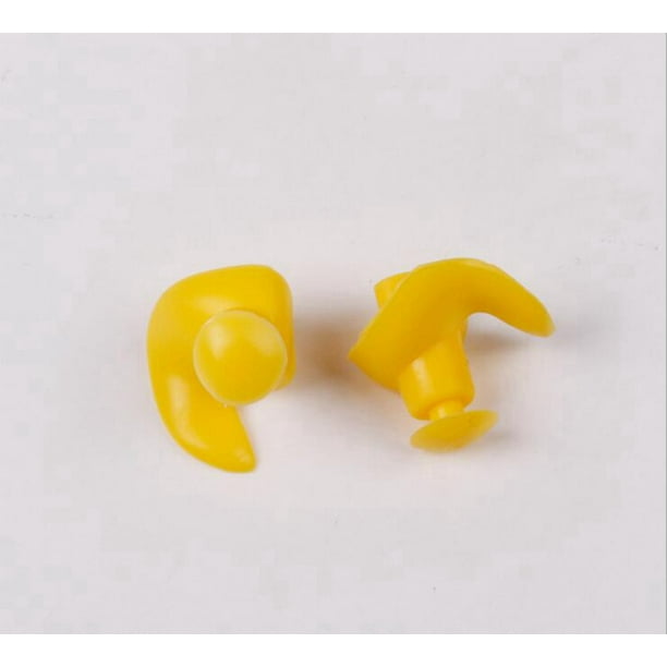 Silicone Molded Swimming Ear Plugs YELLOW Coloryellow