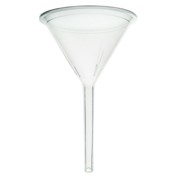 Filter Funnel, 2.6" - Polyethylene Plastic - Resistant to Acids & Alkalis - Great for Laboratory, Classroom or Home Use - Eisco Labs