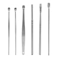 thumbnail image 1 of Kit de 6 curetas para la eliminación de cerumen, de acero inoxidable, con estuche. Cómodo y eficaz. Limpieza de cerumen. Color plata., 1 of 7