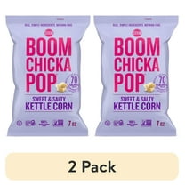 (2 pack) Angie's BOOMCHICKAPOP Sweet & Salty Kettle Corn Popcorn, Pre-Popped Popcorn, 7 oz