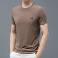 thumbnail image 2 of BOBOGOJP T-Shirt Homme Imprimé Col Rond en Coton Mode Urbaine Décontracté (Café,TTG), 2 of 5