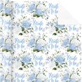 thumbnail image 2 of Wedding Wrapping Paper - Mini Roll - 17 Inch x 16.5 Feet - Bride to be and Hydrangea Floral Wrapping Paper Perfect for Wedding, Bridal Shower, Birthday, Tea Party, 2 of 4